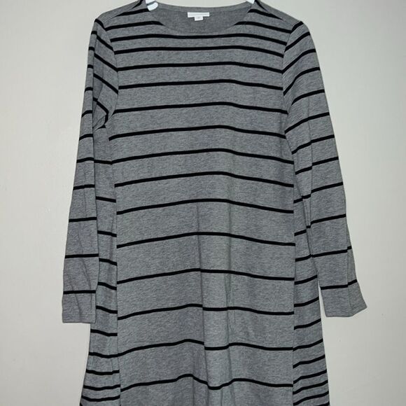 J. Jill striped long sleeve sweater pullover dress with pockets MP - Picture 2 of 8